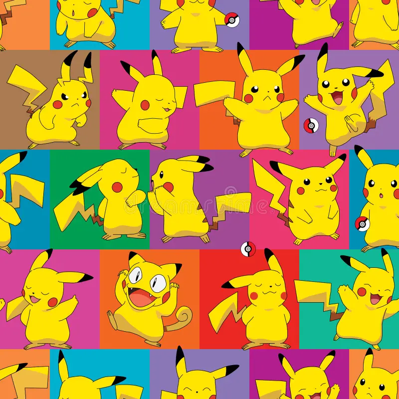 redessiner-la-refonte-du-motif-de-pièce-pokemon-pikachu-cette-illustration-redessine-le-redessiné-avec-une-décoration-en-boules-163876642